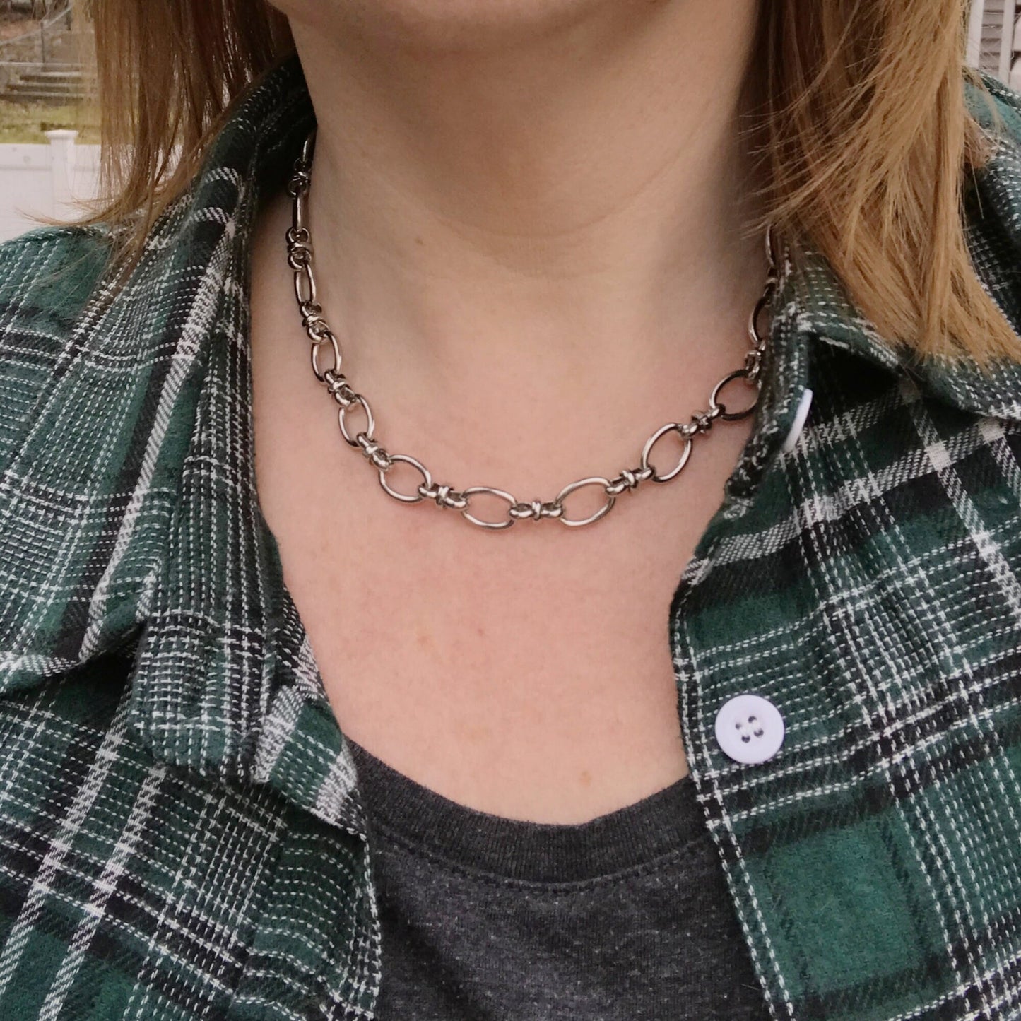 Thick Stainless Steel Necklace Chain Women