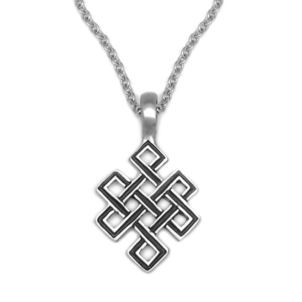 Mens Vertical Celtic Knot Necklace