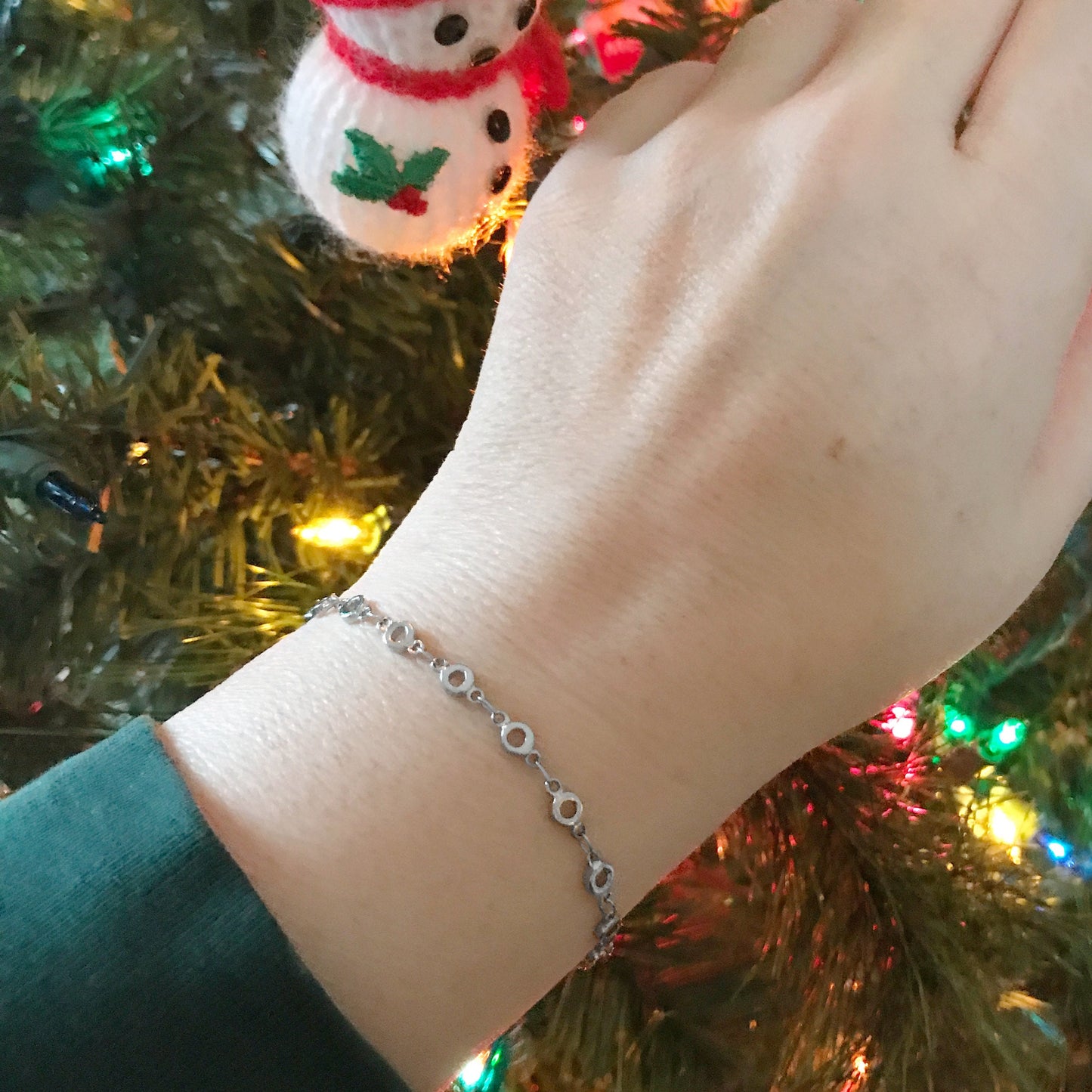 Thin Open Circle Chain Bracelet, Stainless Steel Jewelry for Women, Adjustable Charm Bracelet, Stackable Wrist Candy