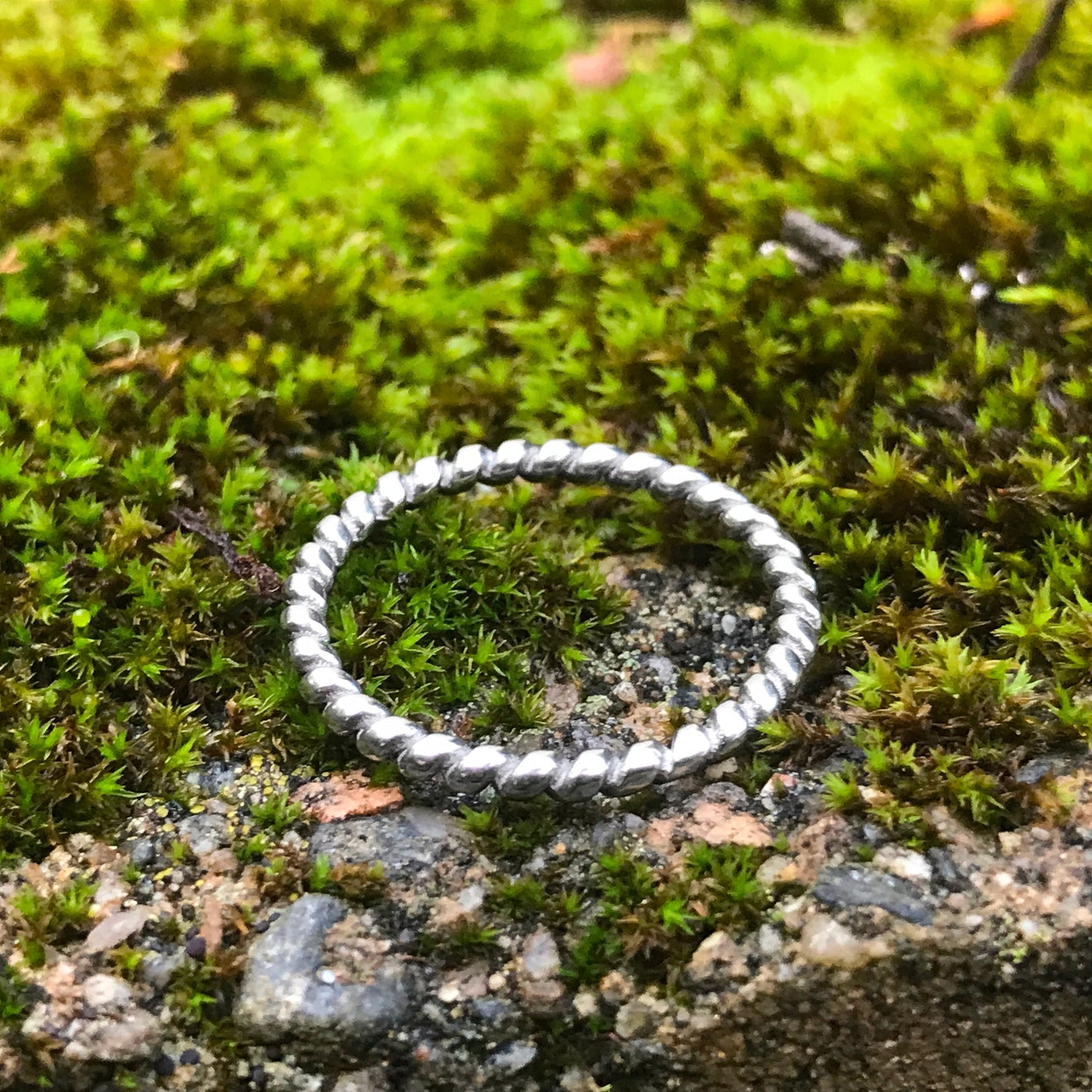 Silver Twisted Rope Ring, Stainless Steel Jewelry, 2mm, Celtic Infinity Design, Textured Stacking Ring, Gift for Wife, Non Tarnish