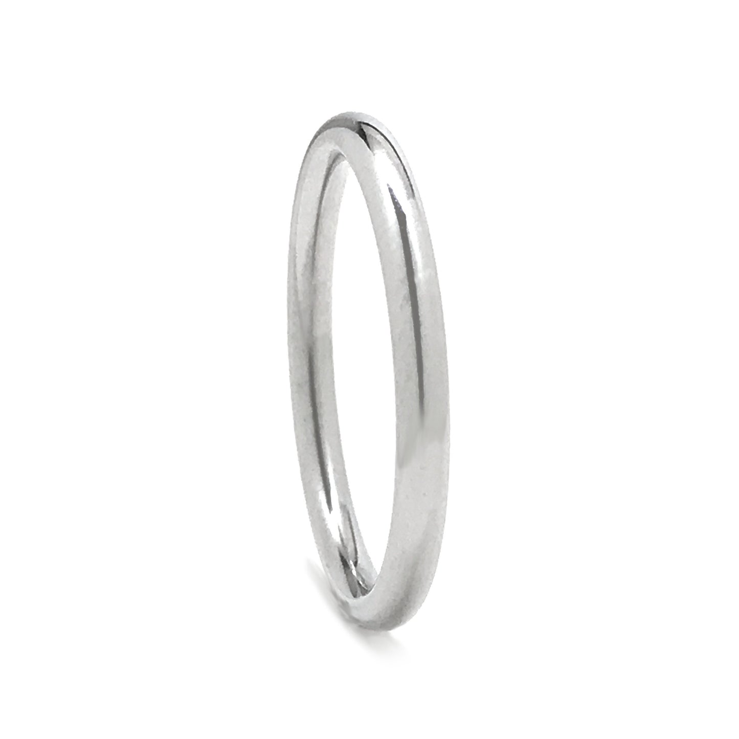 Stainless Steel Ring Silver, 2mm, Plain Round Stacking Ring, Simple Minimalist Jewelry, Silver Wedding Band, Non Tarnish, Waterproof