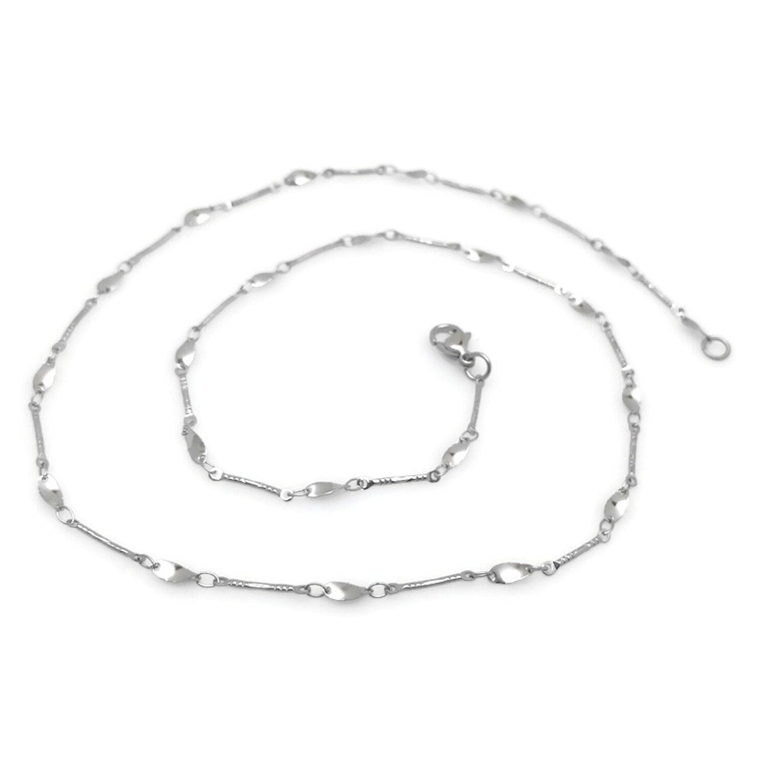 Twisted Silver Chain, Stainless Steel Necklace, Non Tarnish Chain, layering necklace chain, gift for sister, waterproof jewelry