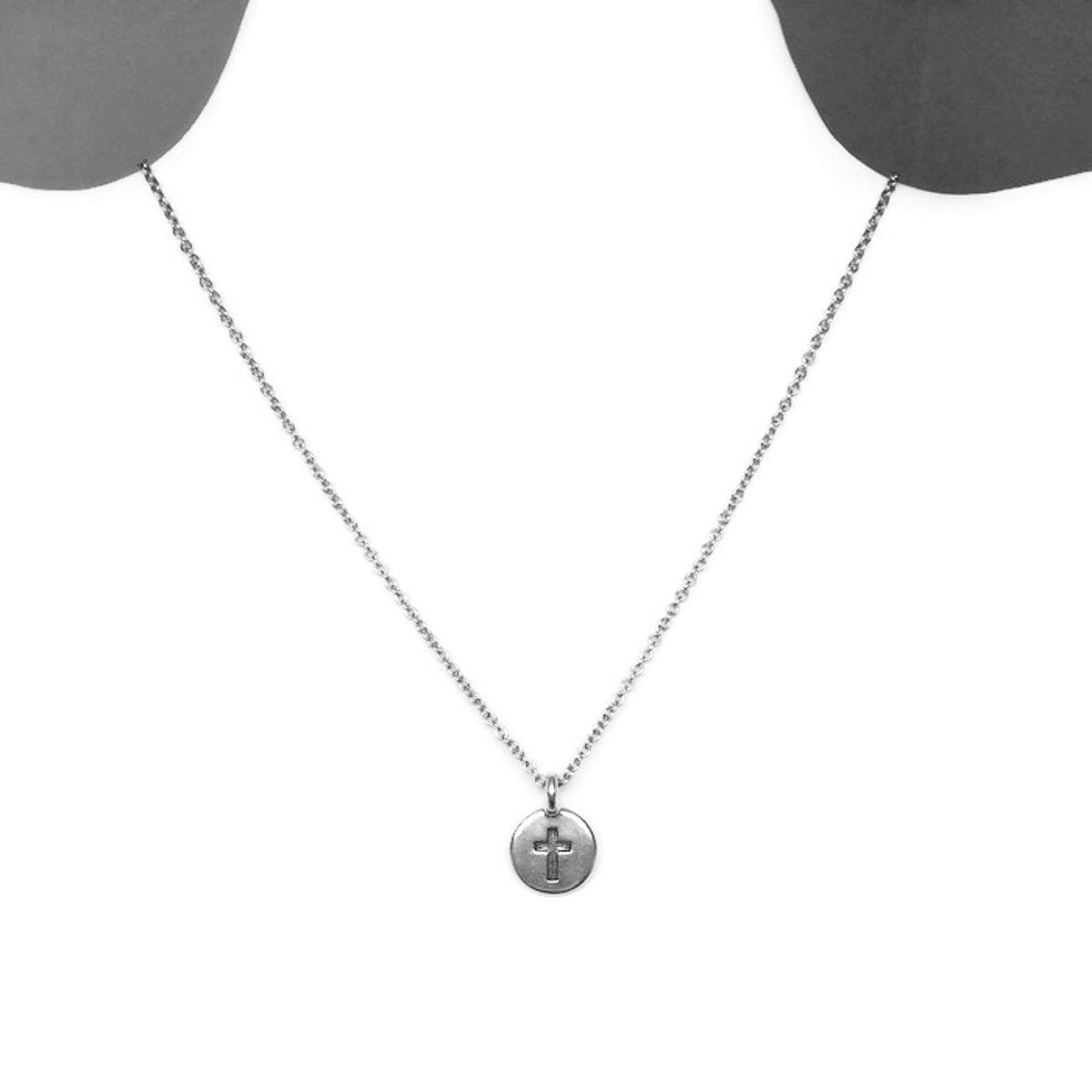 Small Silver Cross Pendant, Christian Jewelry, Silver Charm Necklace, Confirmation Gift, Religious Gift for Women