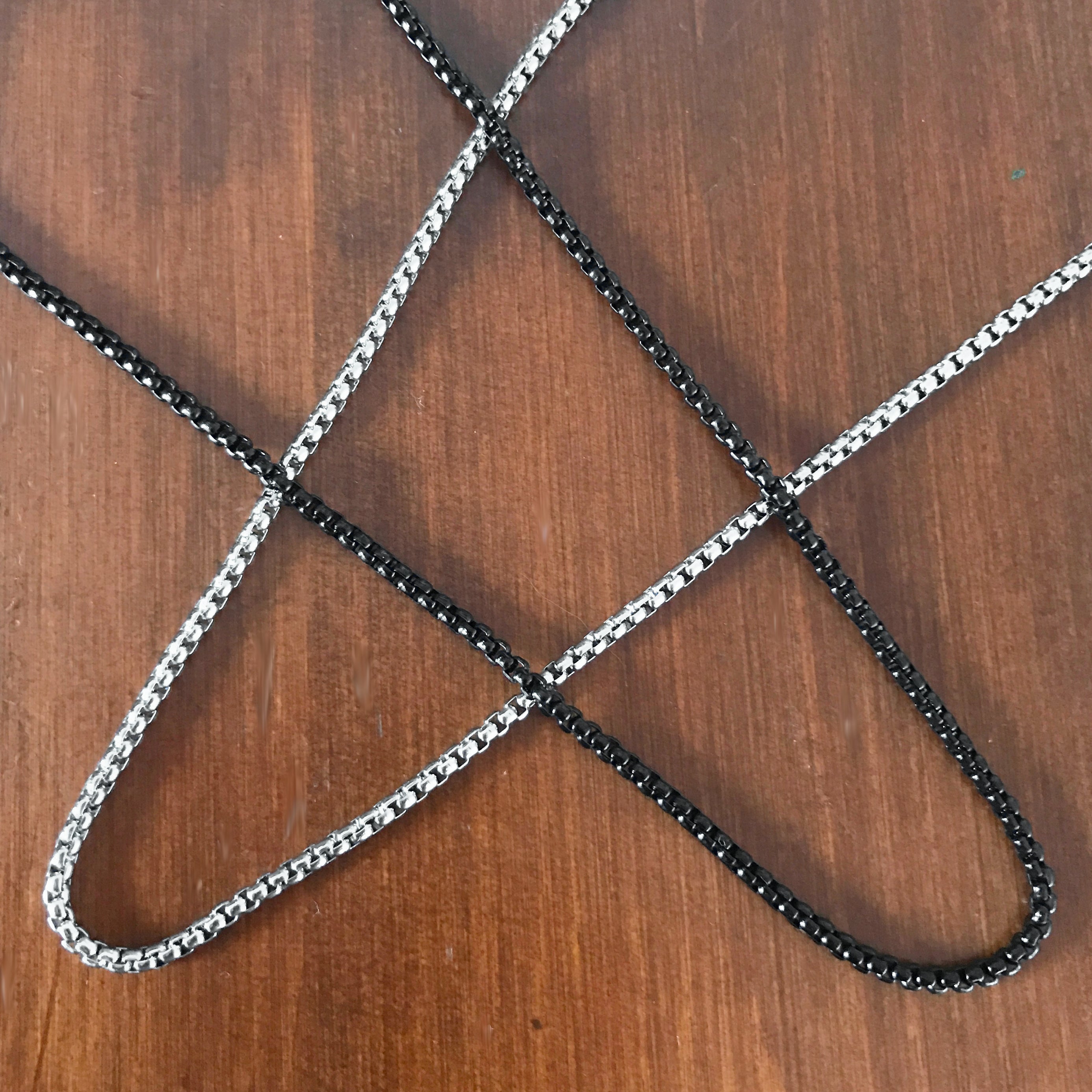 Stainless Steel and Leather Necklace Chains – Loralyn Designs