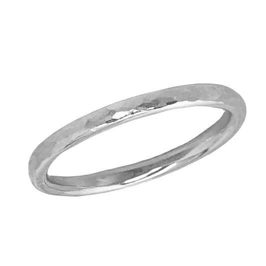 2mm Hammered Band Ring