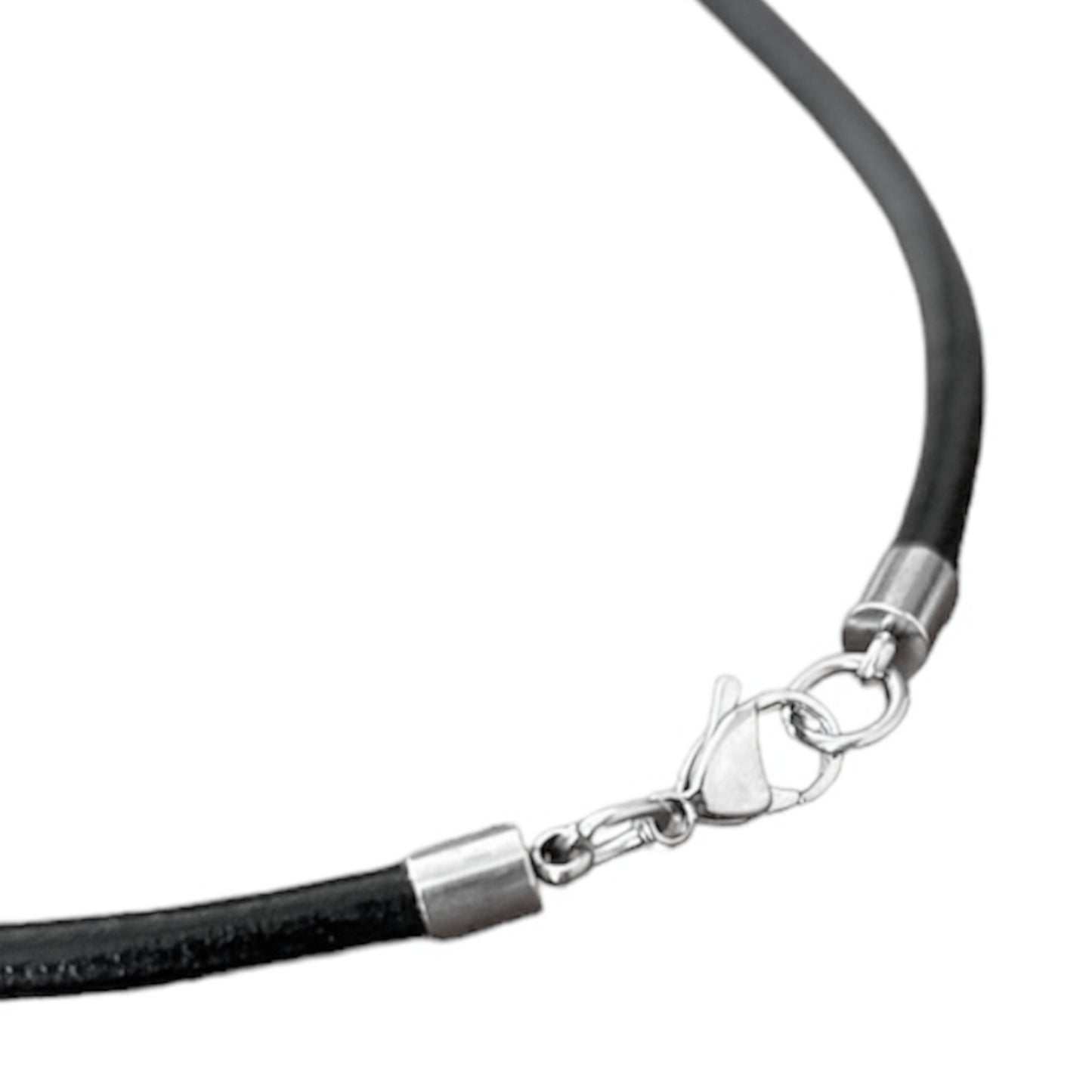 Thick Black Leather Cord Necklace (5mm)