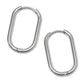 Small Stainless Steel Black Hinged Chain Link Huggie Earring