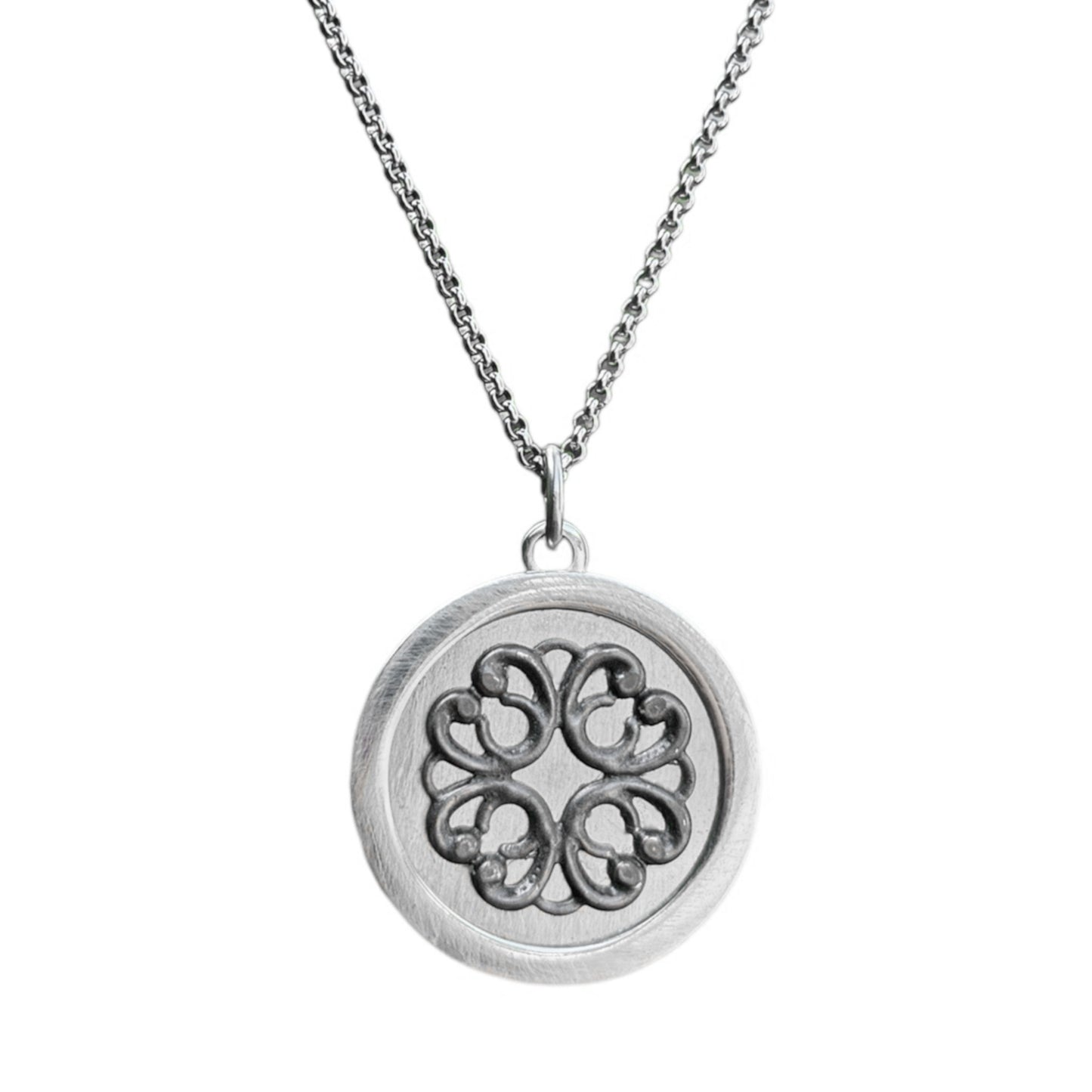 Silver Filigree Medallion Necklace