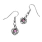 Silver Celtic Knot Dangle Earrings - Pink Resin - As Seen on Jane the Virgin