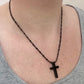 Black Cross Necklace, Stainless Steel Jewelry, Religious Pendant, Christian Jewelry, Cross Necklace Men