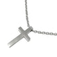 Simple Small Cross Necklace for Men, Stainless Steel Jewelry, Religious Pendant, Christian Jewelry, Adult Baptism Gift