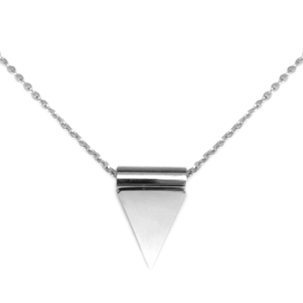 Small Stainless Steel Simple Triangle Necklace, Feminine Symbol, Spike Necklace, Minimalist Style, Gift for Fashionista