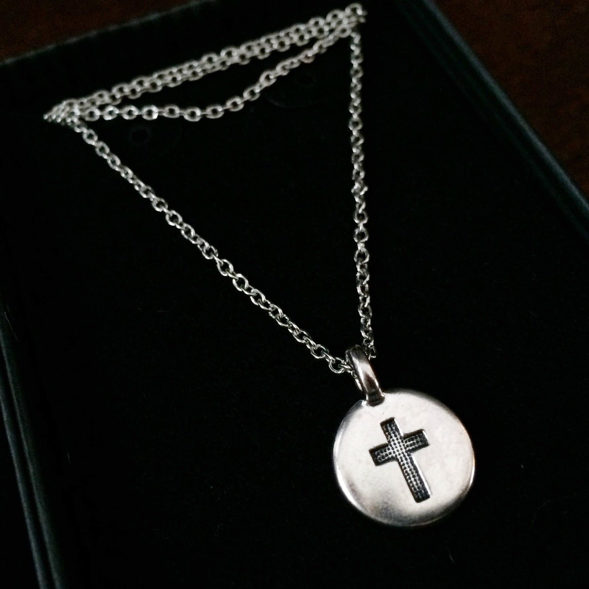 Small Silver Cross Pendant, Christian Jewelry, Silver Charm Necklace, Confirmation Gift, Religious Gift for Women