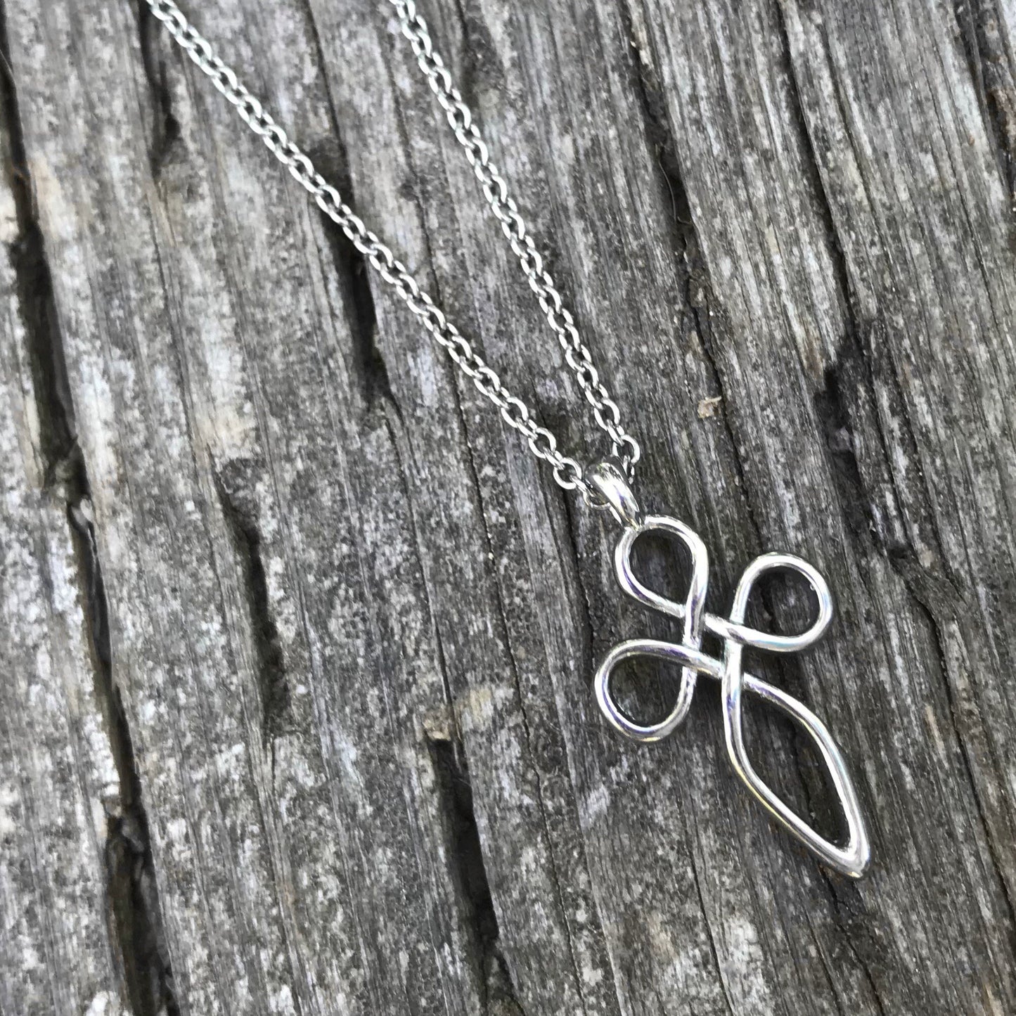 Celtic Infinity Cross Necklace for Women, Memorial Jewelry, Confirmation Gift Teen Girl, Stainless Steel, Celtic Knot, Silver Cross Pendant