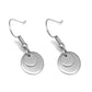 Stainless Steel Earrings Dangle, Silver Circle Earrings, Gift for Girlfriend, Small Drop Earrings, Jewelry for Sensitive Skin