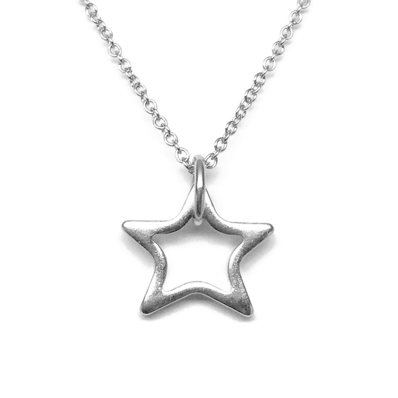 Silver Star Necklace, Stainless Steel Jewelry for Women, Simple Charm Pendant, Gift for Sister, Great for Layering!