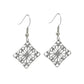 Diamond Shaped Earrings, Filigree Jewelry, Gift for Girlfriend, Silver Filigree Earrings, Stainless Steel French Hook Earrings