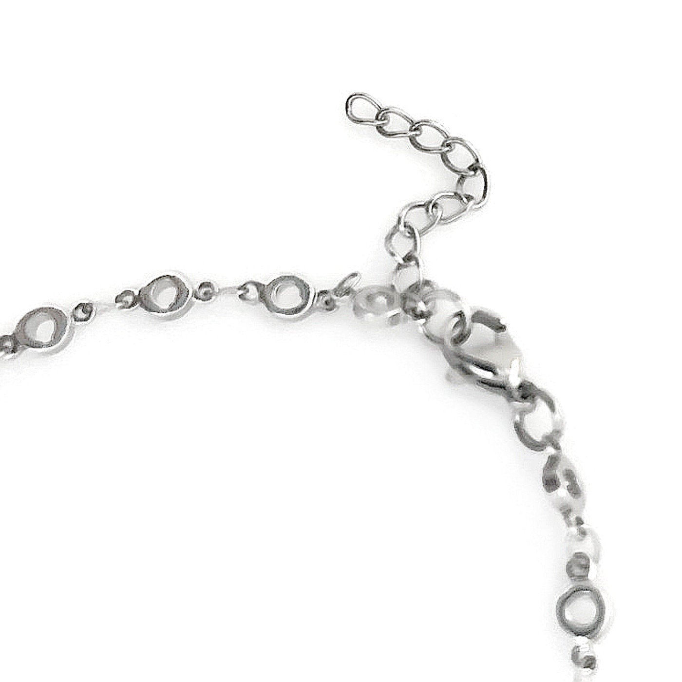 Thin Open Circle Chain Bracelet, Stainless Steel Jewelry for Women,  Adjustable Charm Bracelet, Stackable Wrist Candy