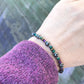 Rainbow Hematite Bracelet, Natural Stone, Edgy Jewelry, Rocker Chic, Elastic Beaded Stretch Bracelet, Gift for Girlfriend