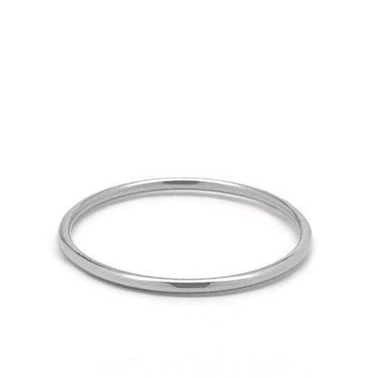 Thin Stainless Steel Ring, Plain 1mm Stacking Ring, Simple Minimalist Jewelry, Silver Wedding Band, Non Tarnish, Waterproof