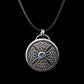 Round Silver Celtic Cross Mens Necklace, Stainless Steel Pendant, As Seen on The Vampire Diaries, Exclusive Design