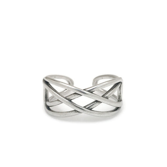 Adjustable Stainless Steel Ring, Celtic Love Knot, Silver Criss Cross Ring, Thumb Ring, Unisex Jewelry, Non Tarnish, Waterproof
