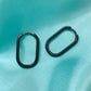 Small Black Hinged Huggie Earring, Stainless Steel Chain Link Hoop Earrings, Mini Oval Hoops, Rectangular Hoops, Minimalist Jewelry Unisex