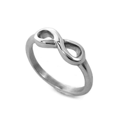 Stainless Steel Jewelry, Silver Infinity Ring Sizes 5 - 9, Girlfriend Gift, Women Empowerment, Love