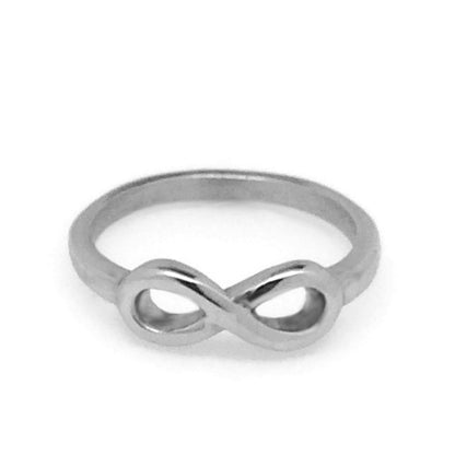 Stainless Steel Jewelry, Silver Infinity Ring Sizes 5 - 9, Girlfriend Gift, Women Empowerment, Love